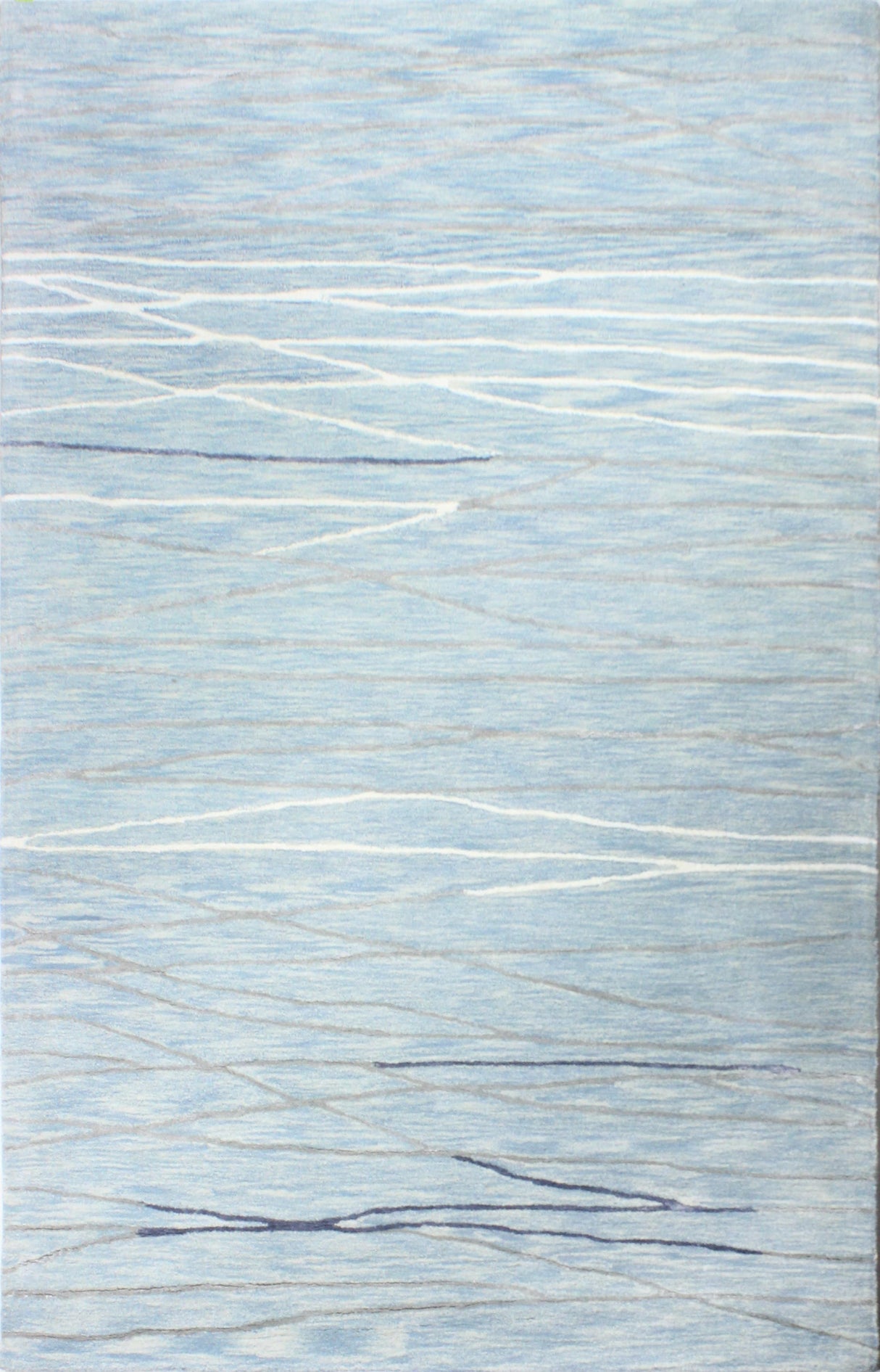 Bashian Greenwich Hand Tufted Wool And Viscose Lt.Blue 5.5' x 8.5' Area Rug