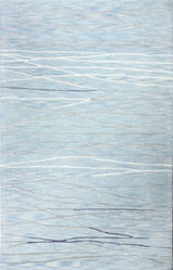 Bashian Greenwich Hand Tufted Wool And Viscose Lt.Blue 5.5' x 8.5' Area Rug