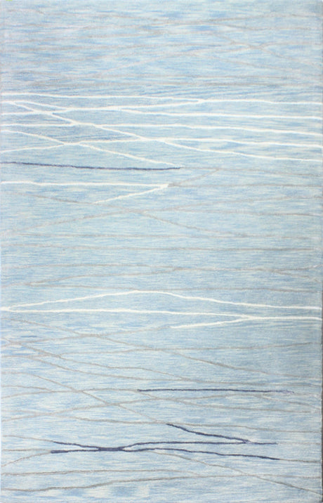 Bashian Greenwich Hand Tufted Wool And Viscose Lt.Blue 5.5' x 8.5' Area Rug