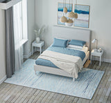 Bashian Greenwich Hand Tufted Wool And Viscose Lt.Blue 5.5' x 8.5' Area Rug