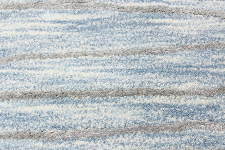 Bashian Greenwich Hand Tufted Wool And Viscose Lt.Blue 5.5' x 8.5' Area Rug