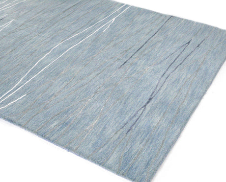 Bashian Greenwich Hand Tufted Wool And Viscose Lt.Blue 5.5' x 8.5' Area Rug