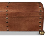 Sarreid Telescope Leather Box W/Tacks