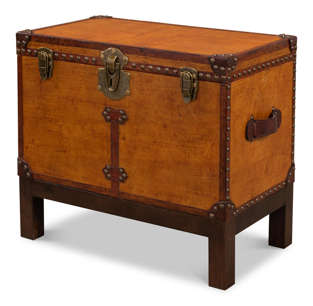 Sarreid Abilene Leather Box W/Stand