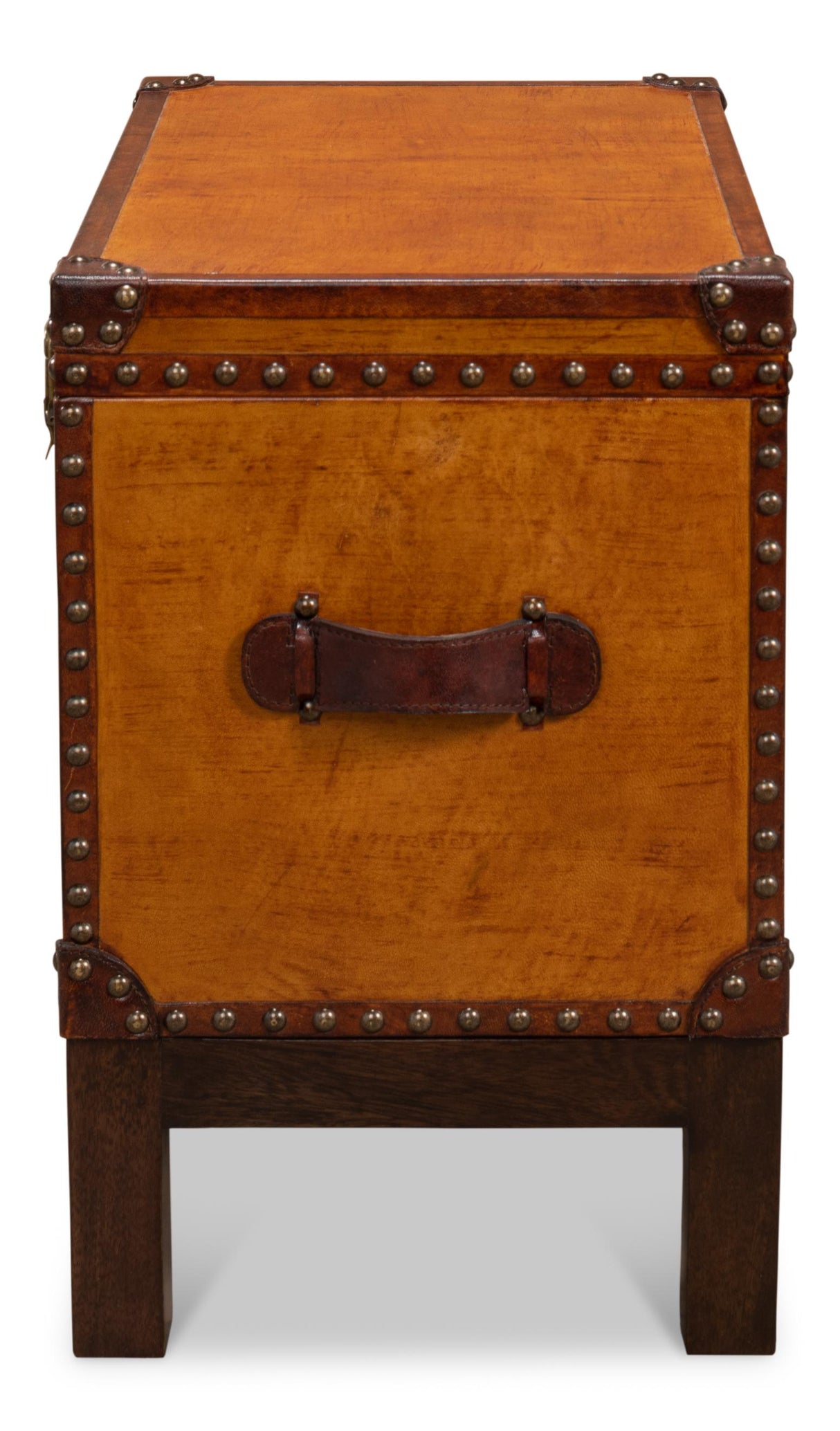 Sarreid Abilene Leather Box W/Stand