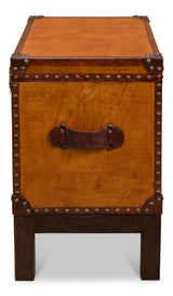 Sarreid Abilene Leather Box W/Stand