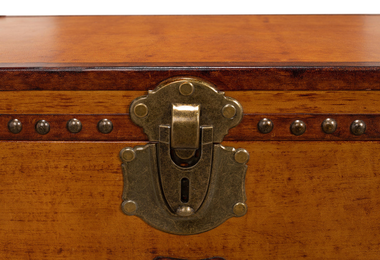 Sarreid Abilene Leather Box W/Stand