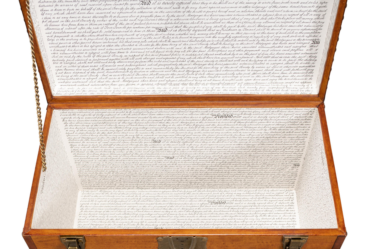 Sarreid Abilene Leather Box W/Stand