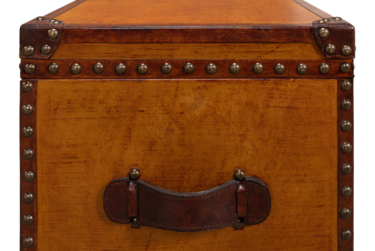 Sarreid Abilene Leather Box W/Stand