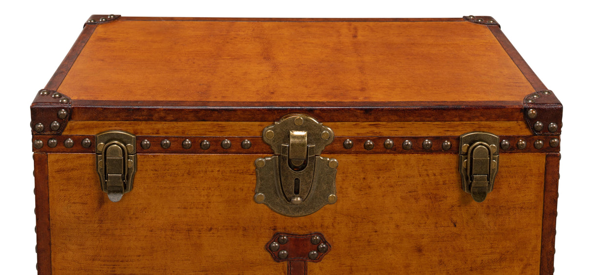 Sarreid Abilene Leather Box W/Stand