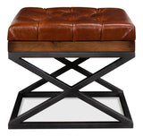 Sarreid Leather Cushion Bench