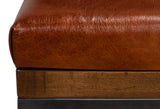 Sarreid Leather Cushion Bench