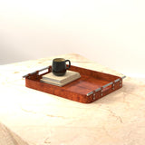 Sarreid Safari Leather Tray