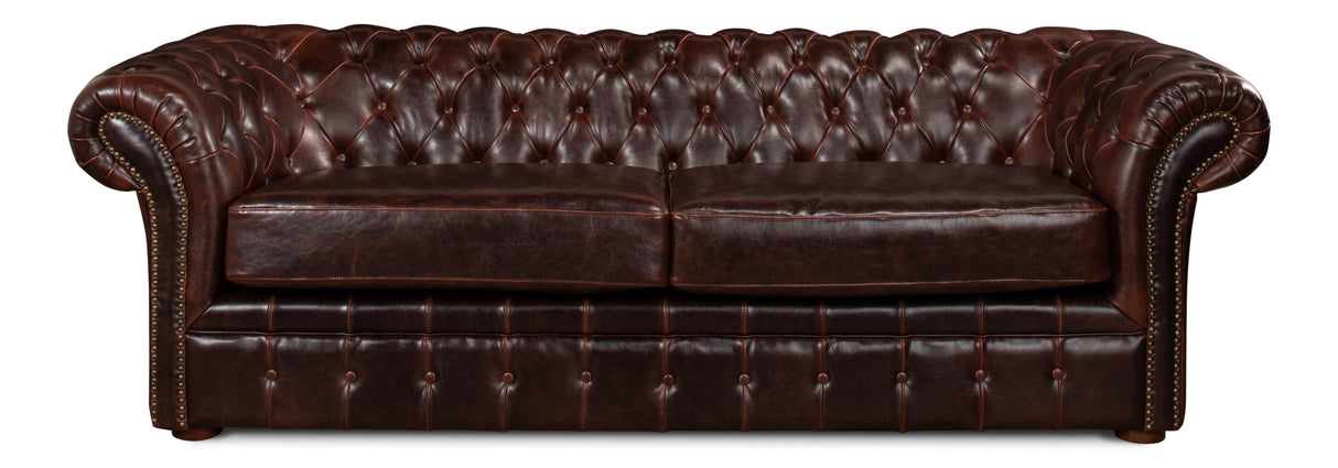 Sarreid Piccadilly  Sofa  Club Leather