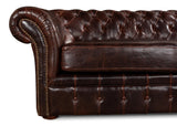 Sarreid Piccadilly  Sofa  Club Leather
