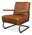 Sarreid Beverly Hills Chair  Cuba Brown Leather