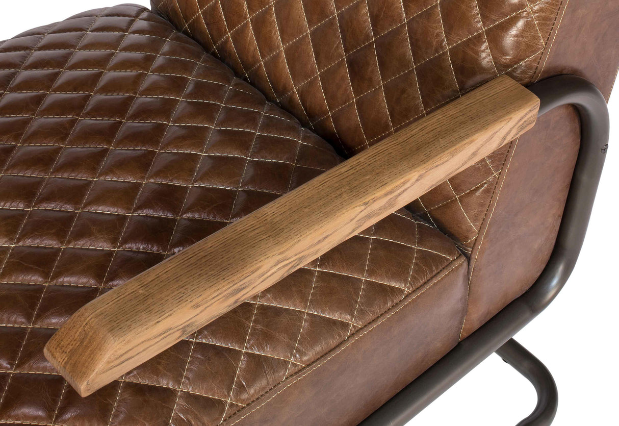 Sarreid Beverly Hills Chair  Cuba Brown Leather