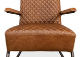 Sarreid Beverly Hills Chair  Cuba Brown Leather