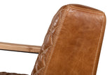 Sarreid Beverly Hills Chair  Cuba Brown Leather