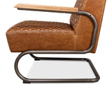 Sarreid Beverly Hills Chair  Cuba Brown Leather