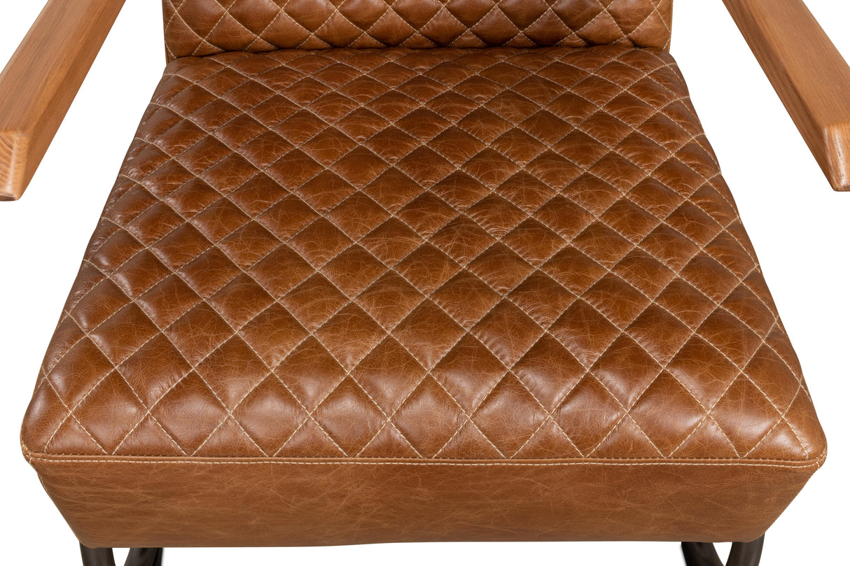 Sarreid Beverly Hills Chair  Cuba Brown Leather