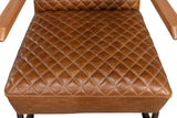 Sarreid Beverly Hills Chair  Cuba Brown Leather