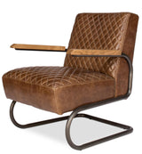 Sarreid Beverly Hills Chair  Cuba Brown Leather