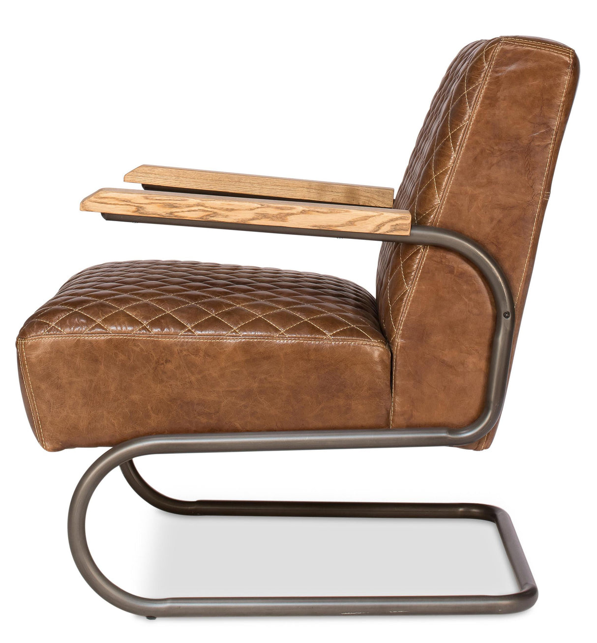 Sarreid Beverly Hills Chair  Cuba Brown Leather