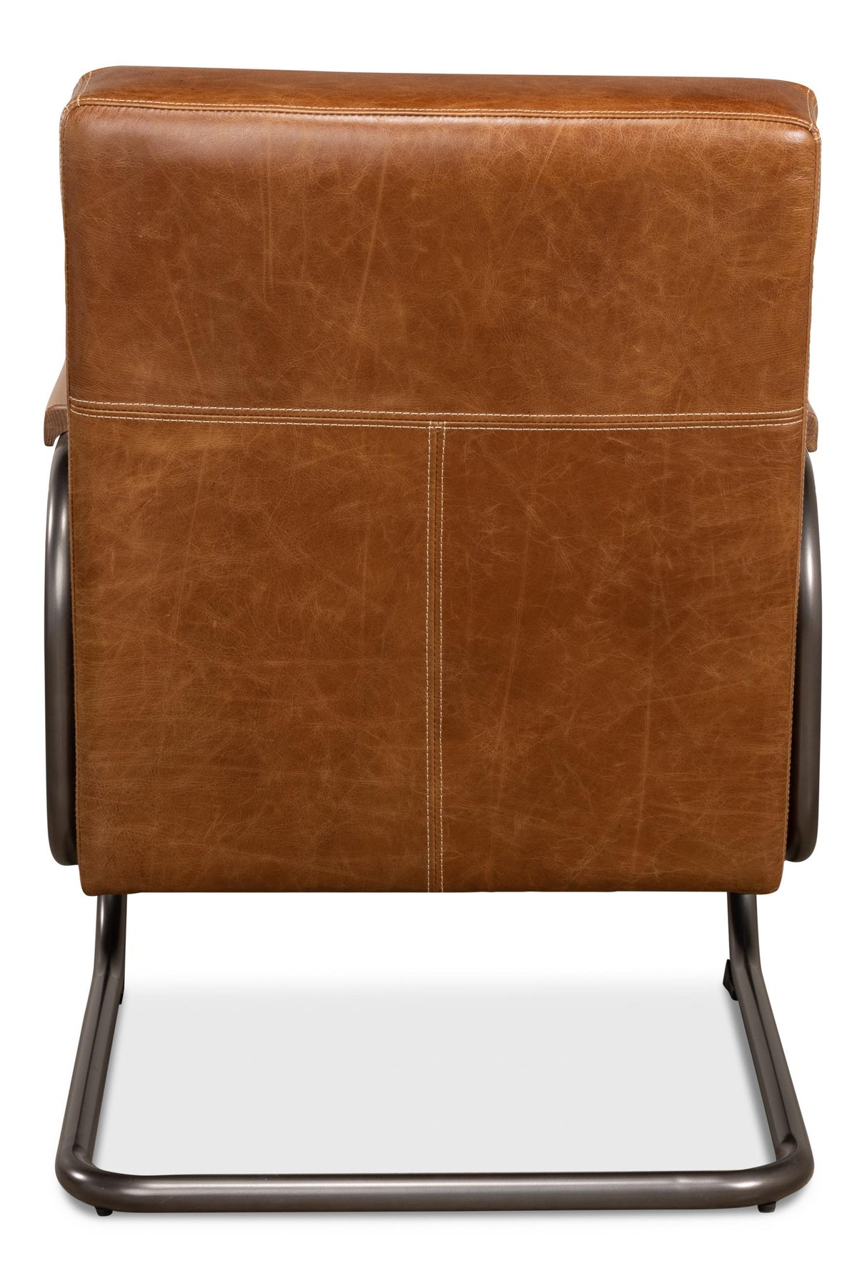 Sarreid Beverly Hills Chair  Cuba Brown Leather