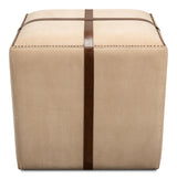 Sarreid Strap Canvas & Leather Stool