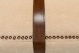 Sarreid Strap Canvas & Leather Stool
