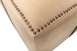 Sarreid Strap Canvas & Leather Stool