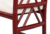 Sarreid Brighton Bamboo Side Chair  Burgundy