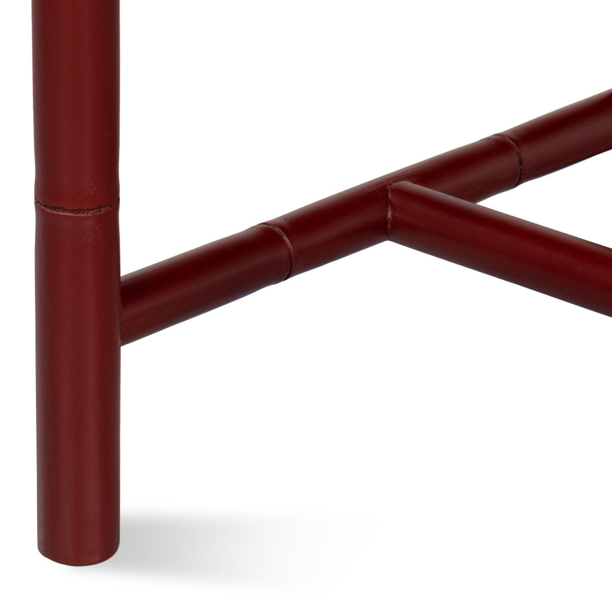 Sarreid Brighton Bamboo Side Chair  Burgundy