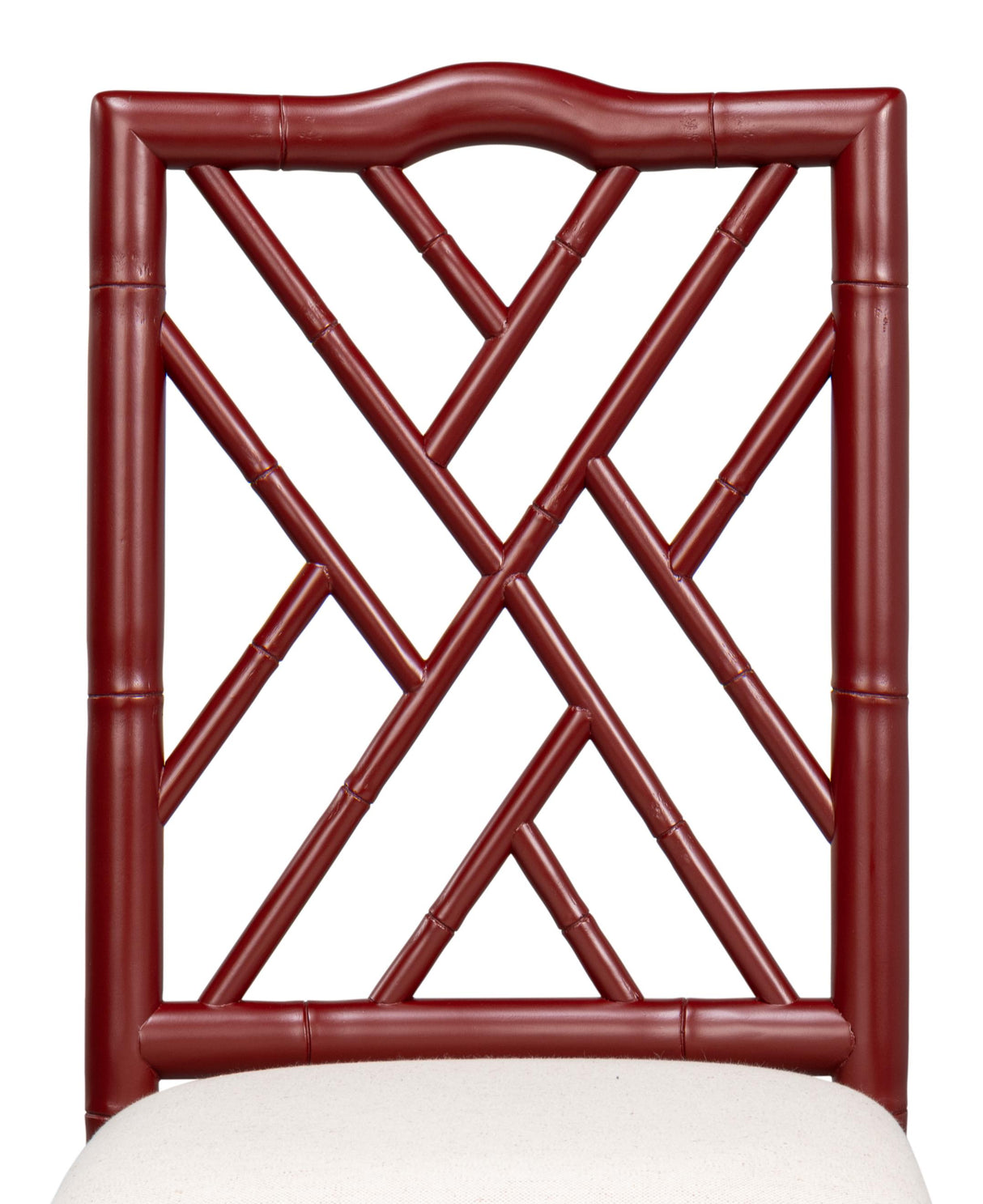 Sarreid Brighton Bamboo Side Chair  Burgundy