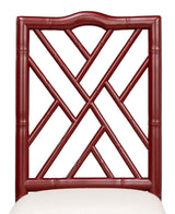 Sarreid Brighton Bamboo Side Chair  Burgundy