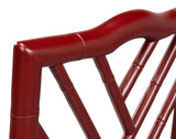 Sarreid Brighton Bamboo Side Chair  Burgundy