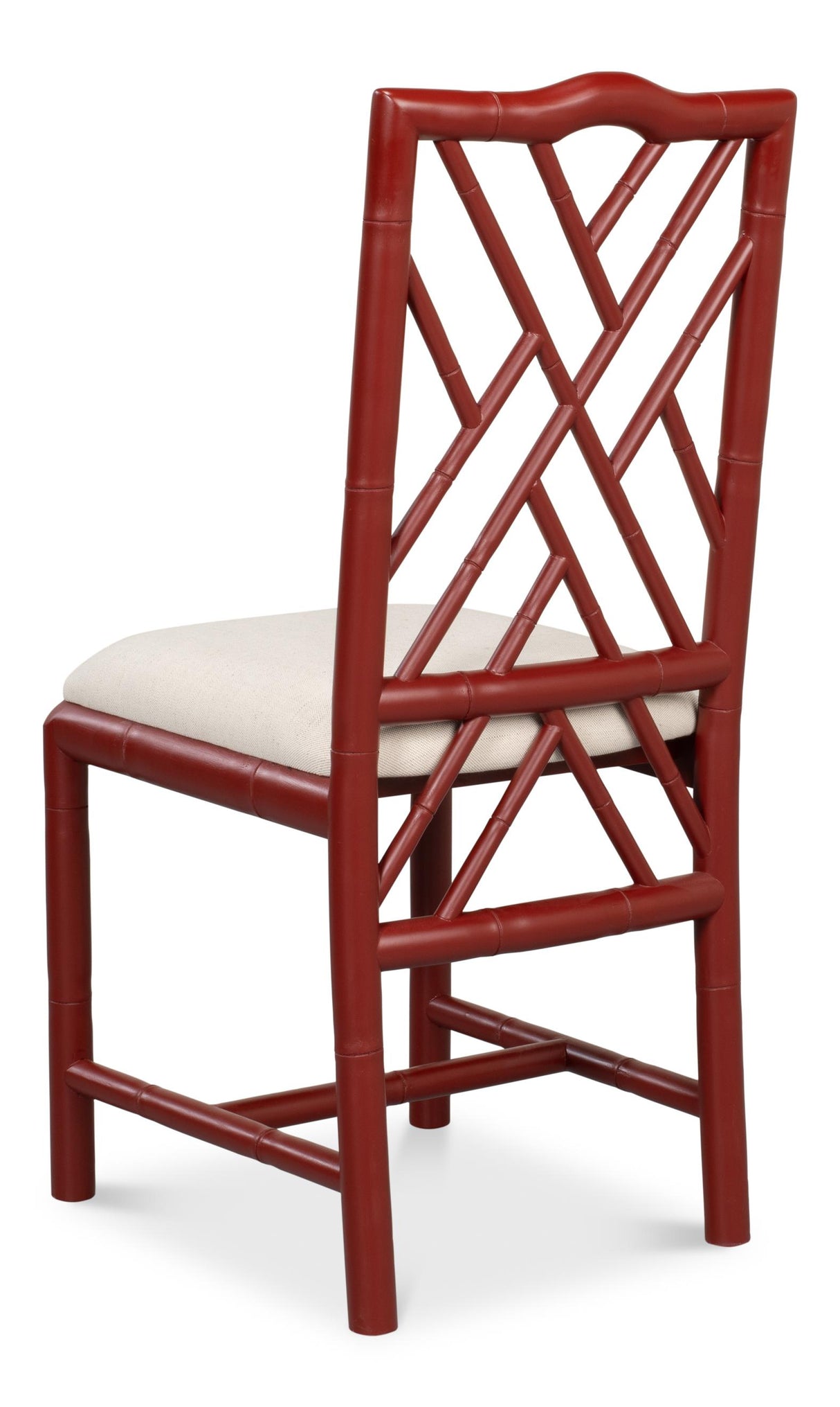 Sarreid Brighton Bamboo Side Chair  Red
