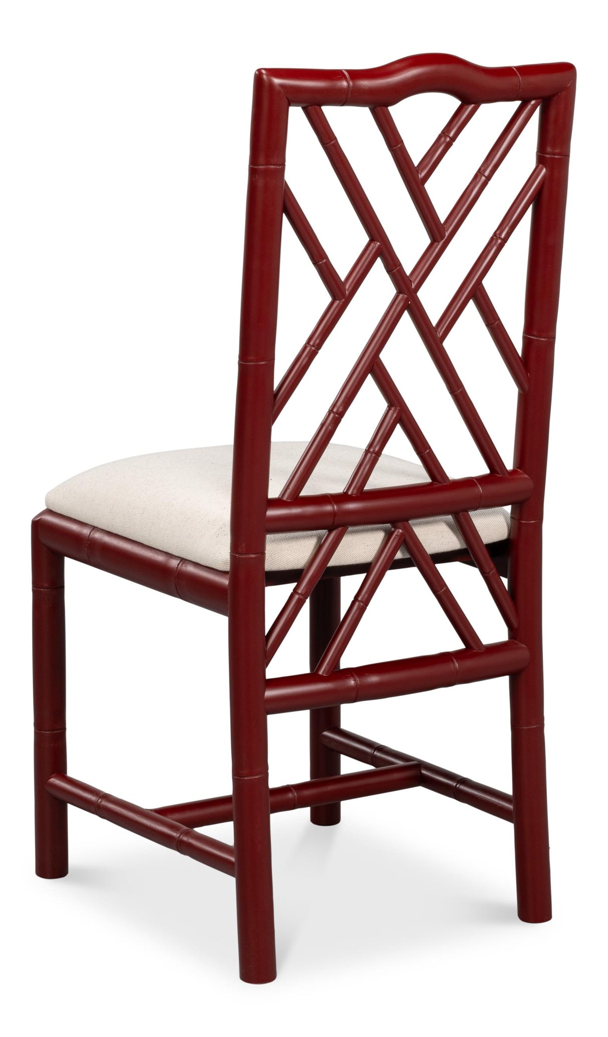 Sarreid Brighton Bamboo Side Chair  Red
