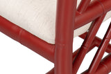 Sarreid Brighton Bamboo Side Chair  Red