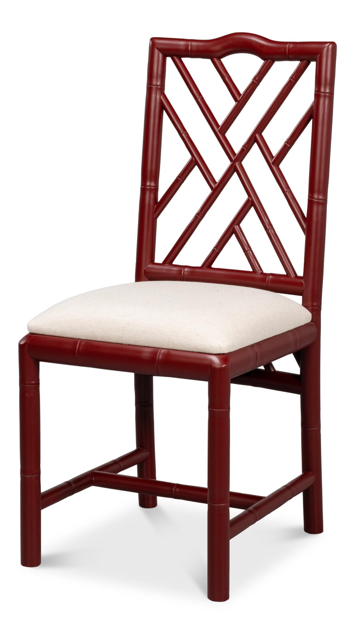 Sarreid Brighton Bamboo Side Chair  Red