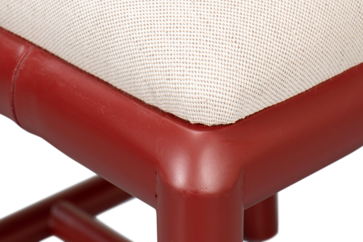 Sarreid Brighton Bamboo Side Chair  Red