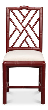 Sarreid Brighton Bamboo Side Chair  Red