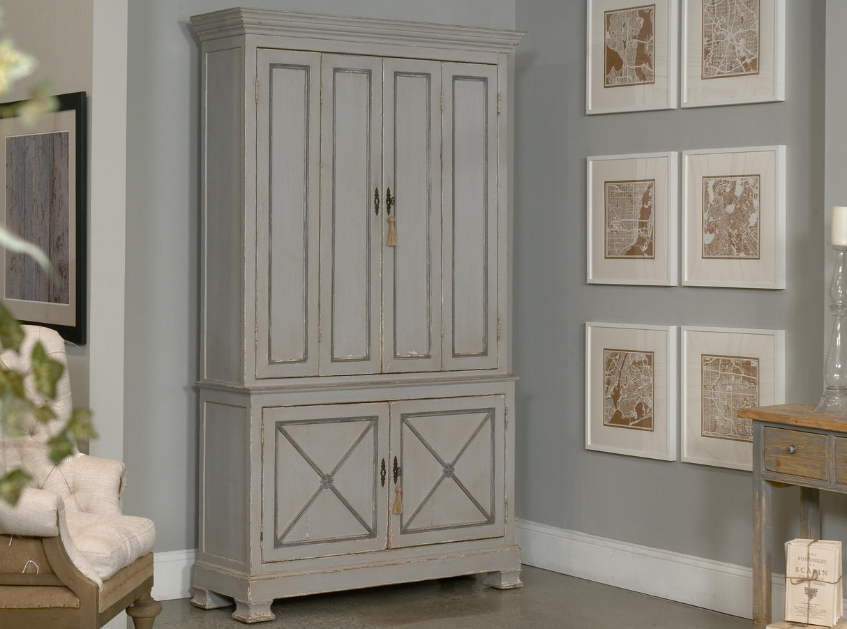 Sarreid Painted Directoire Style Cupboard