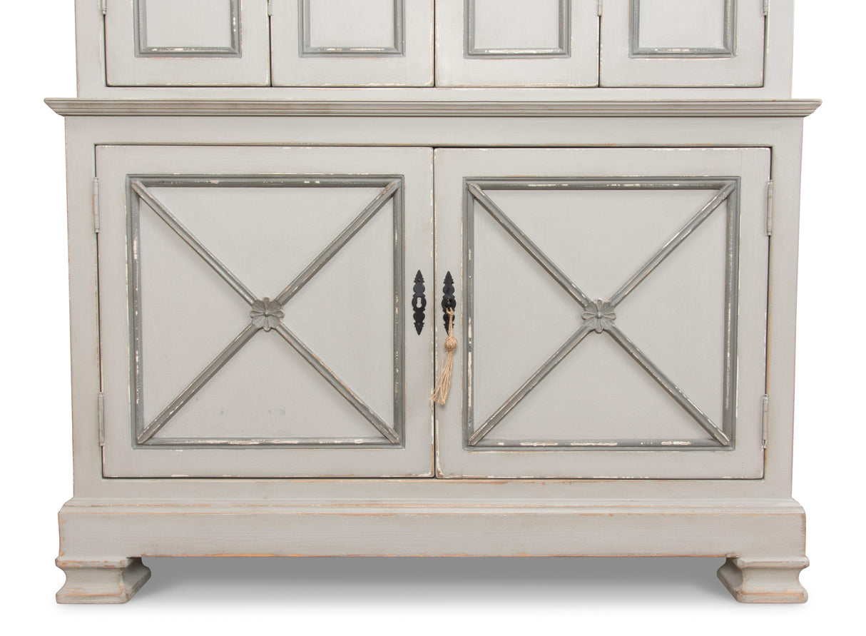 Sarreid Painted Directoire Style Cupboard