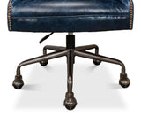 Sarreid Andrew Jackson Desk Chair  Chateau Blue