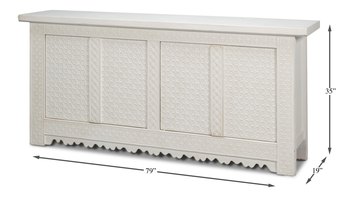 Sarreid Persian Sideboard  Antique White