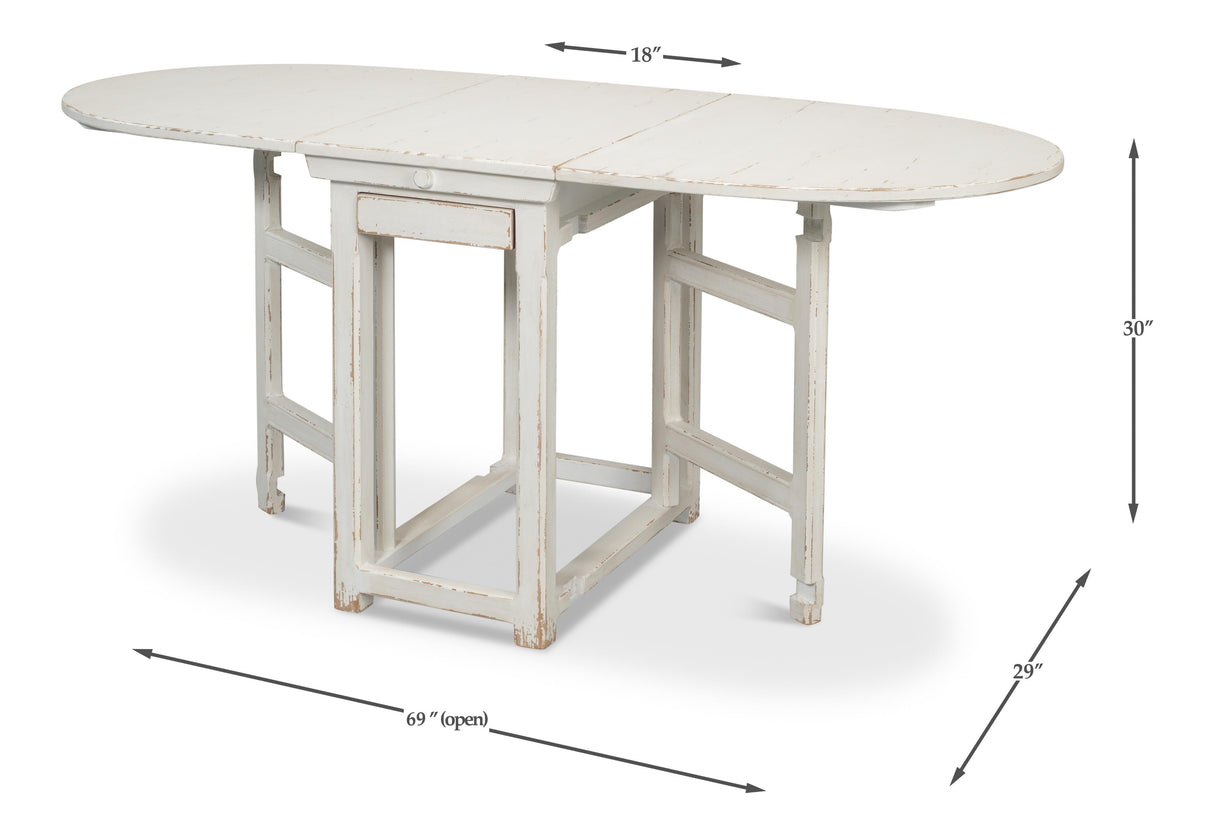 Sarreid Charlie's Woodenhinge Dropleaf Table