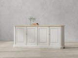 Sarreid Antique Whitewash Sideboard  4 Door