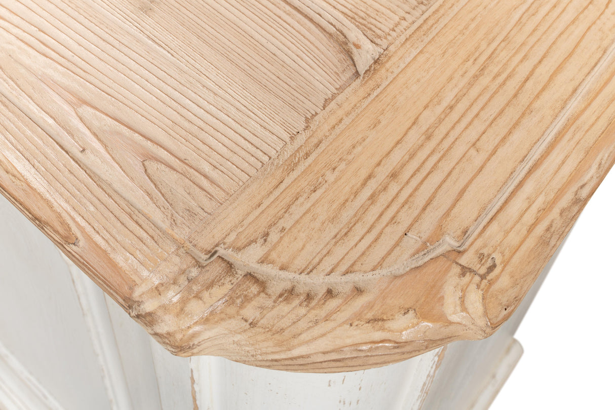 Sarreid Antique Whitewash Sideboard  4 Door